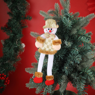 2023新款圣诞节圣诞雪人麋鹿娃娃装饰挂件橱窗圣诞树布置摆件
