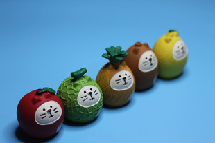 DECOLE日式杂货水果猫咪系列菠萝收纳INS创意礼物微缩场景摆件