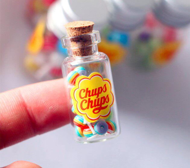 Dollhouse娃娃屋微缩厨房食玩迷你罐装棒棒糖DIY糖果盲盒模型玩具