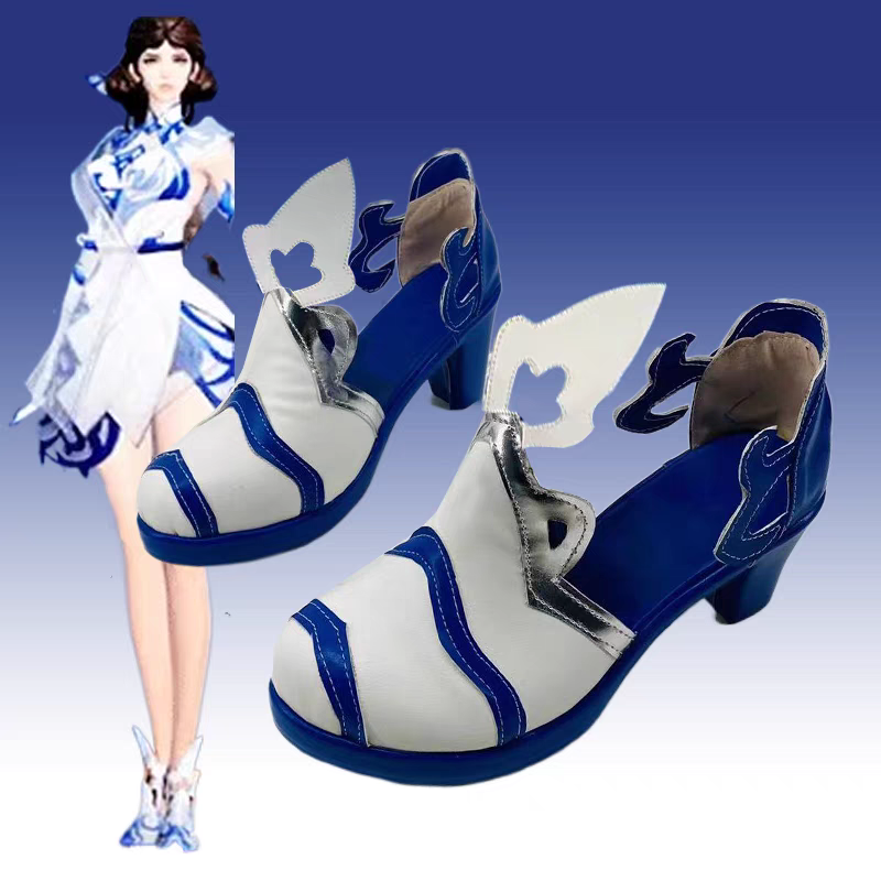 王者荣耀 紫霞仙子 露娜瓷语鉴心cos鞋cosplay鞋二次元漫展鞋