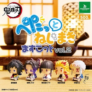 鬼灭之刃发条坐姿造型扭蛋 第2弹 蝴蝶忍摆件 BUSHIROAD 日本正版