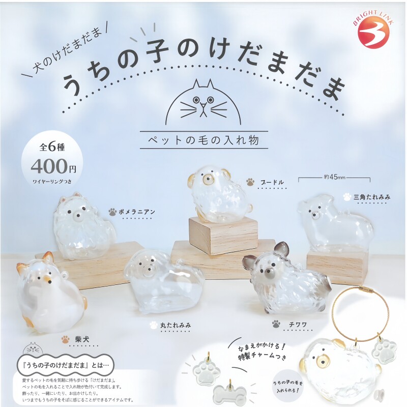 透明狗毛收纳盒吊饰扭蛋
