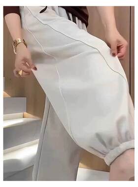 大码胖人哈伦运动裤女时