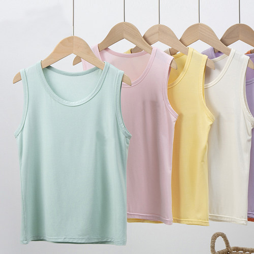 莫代尔夏季宽背背心贴身穿高弹性