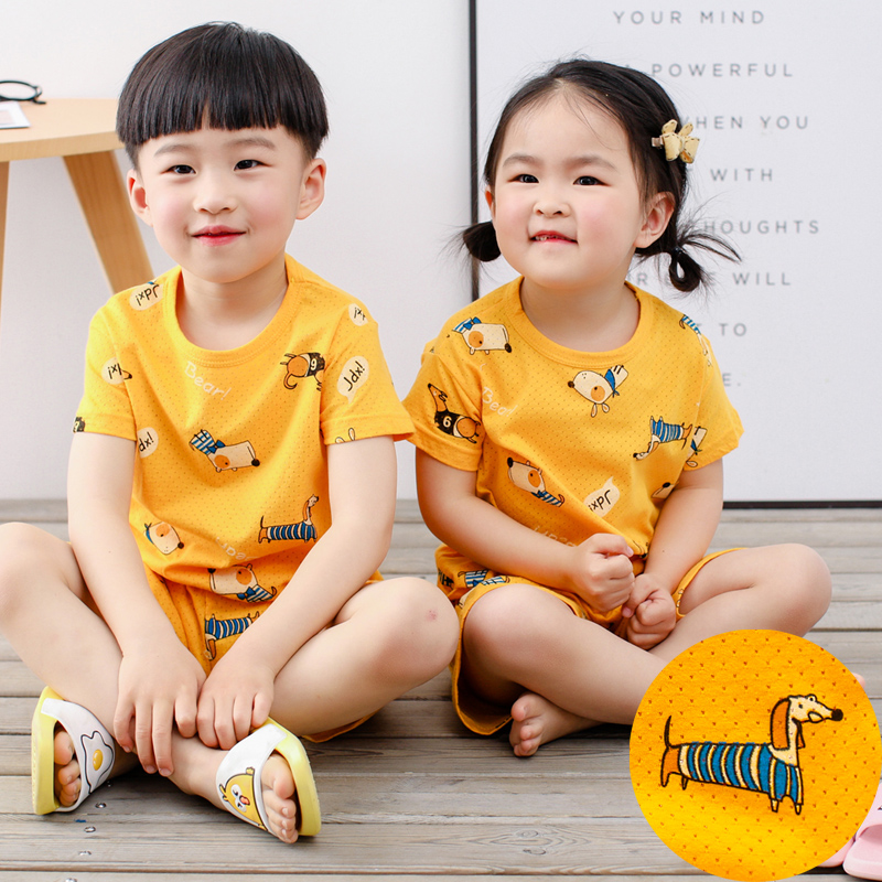 睡衣纯棉网眼夏季家居服