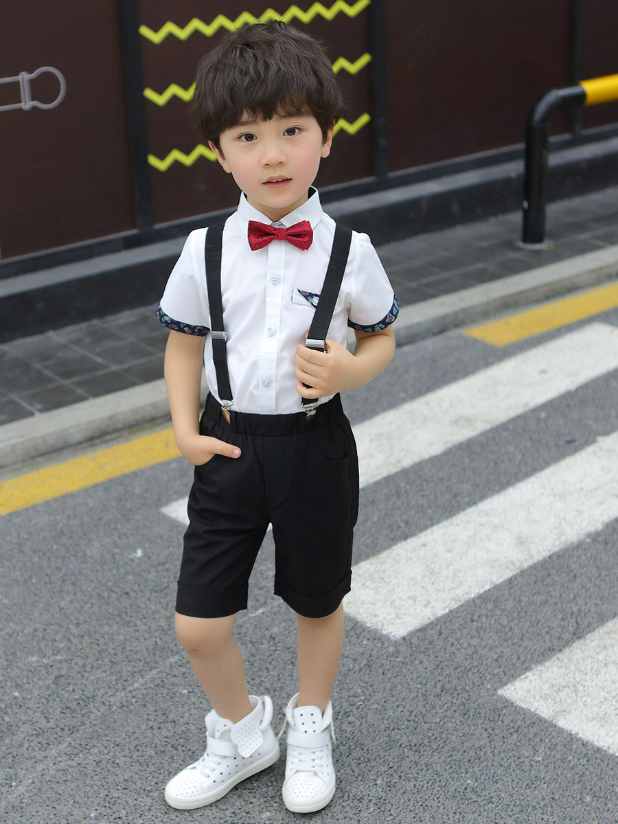소년 복장 정장 호스트 꽃 소녀 의상 여름 소년 작업복 아동복 공연 의상