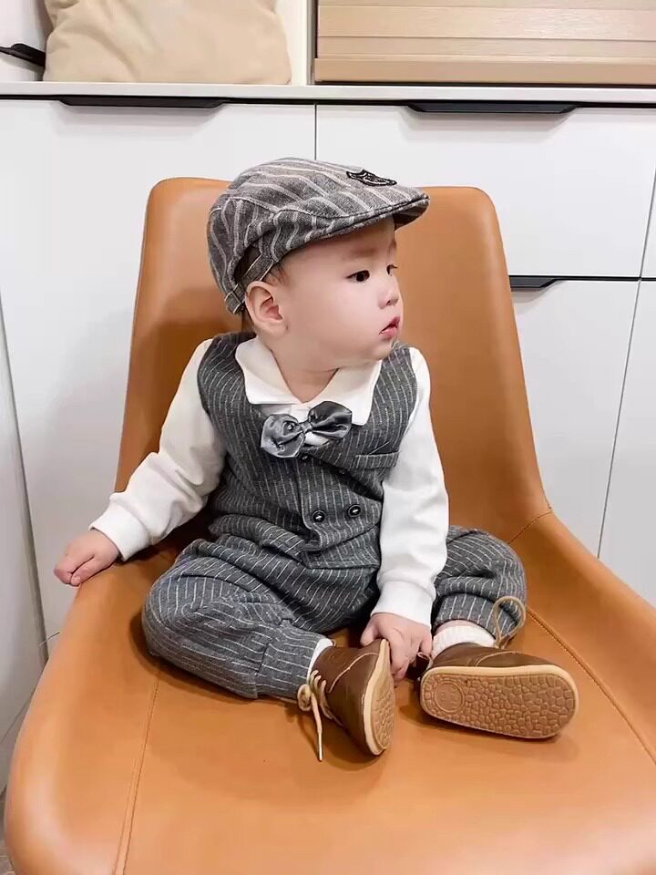 남자 의 한 살 드레스 가을 겨울 어린이 영국 신사복 남자 아이 작은 양복 백일 연회복