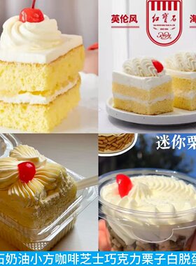 红宝石鲜奶小方惯奶油栗子杯蛋糕
