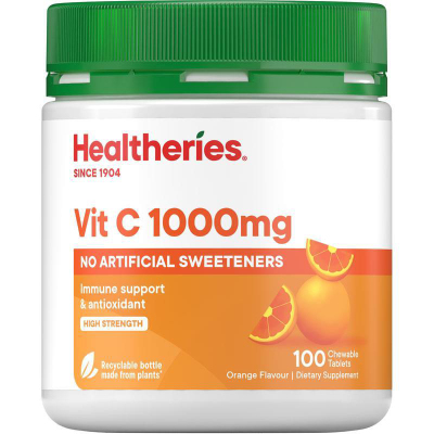 新西兰超市直邮Healtheries贺寿利维生素C VC1000mg 100粒