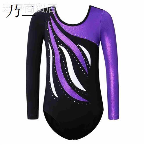 。BAOHULU Girls Ballet Leotard Toddler Striped Long Sleeves