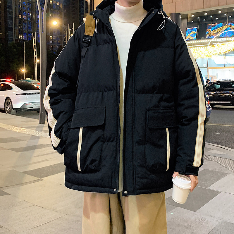 棉衣男冬季2025新款潮牌连帽冬装面包服青少年袄子羽绒棉服外套男