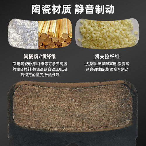 山地自行车散热陶瓷全金属刹车片 公路车油刹来令片XT/SLX 刹车片
