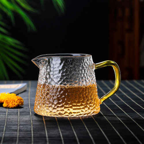 公道杯锤纹玻璃高硼硅