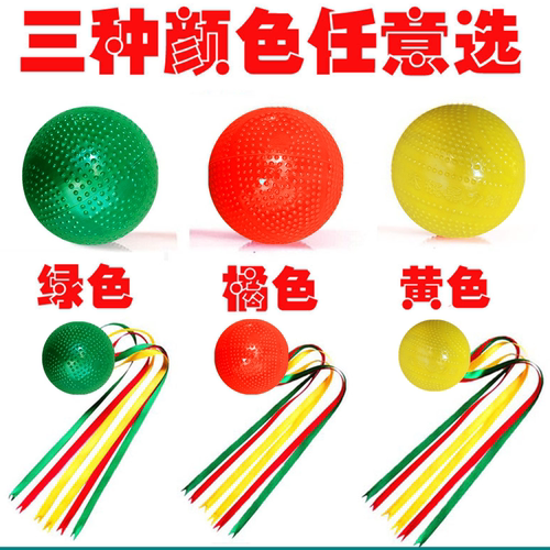 太极柔力球 彩带球 塑料球 颗粒麻点球 硬球初学者练习丝带飘带球 - 封面