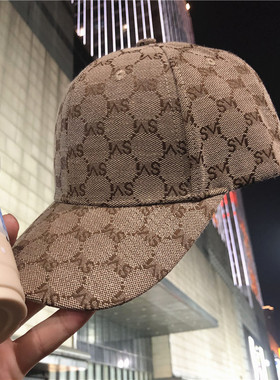 棒球帽子女宽帽檐大脸显脸小网红潮美式ins防晒遮阳字母格鸭舌帽