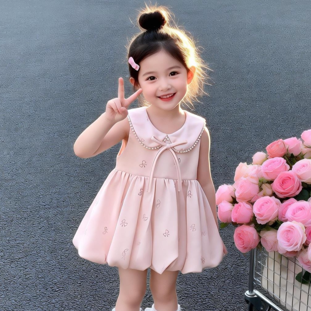 女童夏季公主背心生日礼服连衣裙