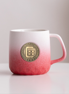 中央民族大学陶瓷定制马克杯毕业浮雕水杯校友礼物家用同学会校徽
