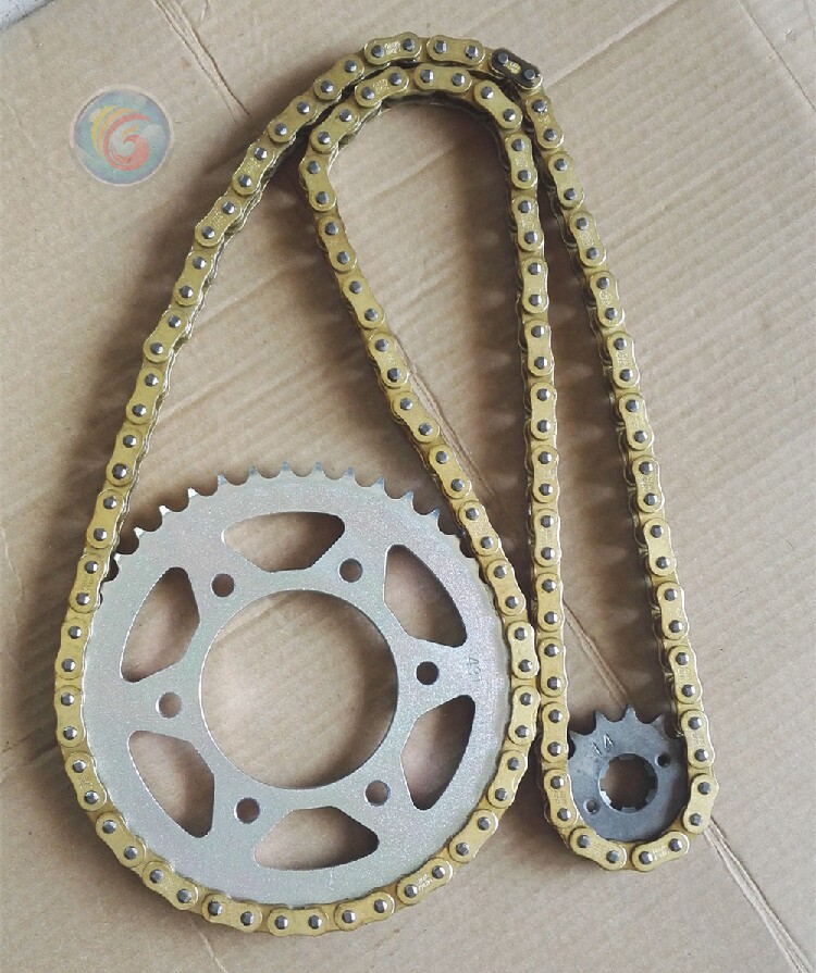 适用建设雅马哈飞致YS125摩托车套链 链轮油封金链条牙盘大小飞