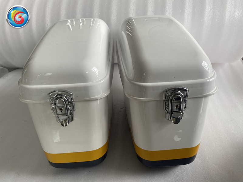适用建设雅马哈劲龙太子JYM250摩托车左右边箱后侧箱尾箱白色一对