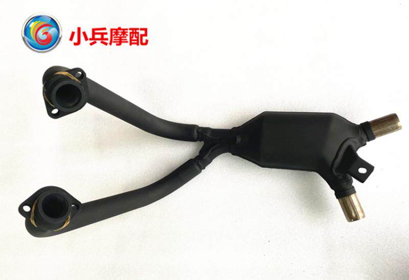 适用铃木跑车骊驰GW250 GW250S/F排气管消声器前段带三元烤漆黑色