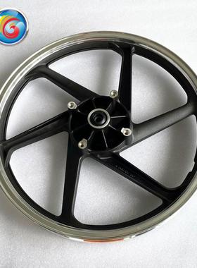 适用新大洲本田金锐箭SDH125-46/46A/46B/46C前钢圈轮毂黑色碟刹