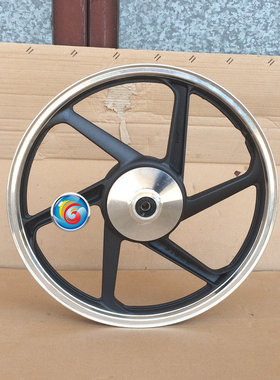 适用新大洲本田SDH125-46-46A-46B-46C金锐箭前钢圈轮毂黑色鼓刹