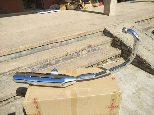 建设雅马哈YX125天隼JYM125-3G排气管消音器消声器烟筒电镀改装