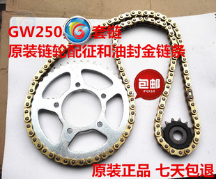 适用铃木跑车骊驰GW250套链 链轮大小飞齿轮配油封金链条牙盘链盘