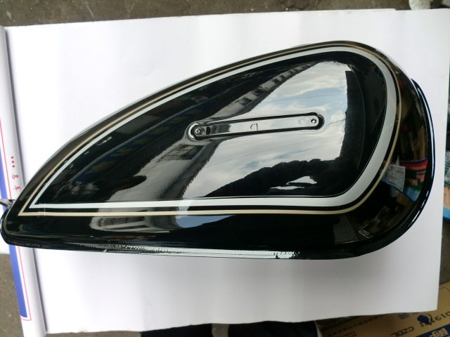 摩托车配件 适用于铃木小太子GN125F 燃油箱 汽油箱（珍珠黑色）