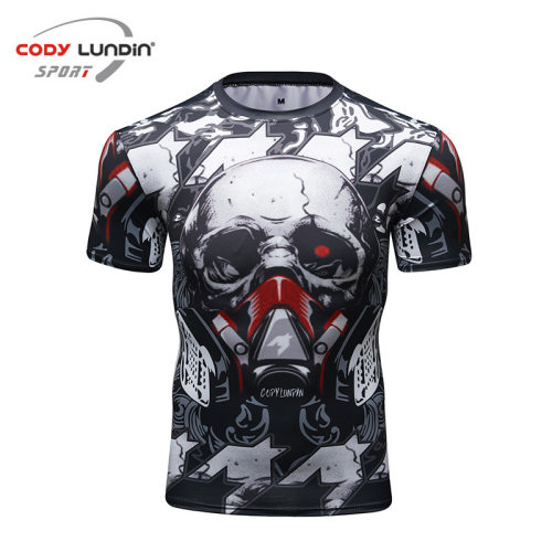 2024.运动跑步速干紧身衣男短袖篮球训练服夏季健身衣3D数码印花