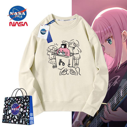 NASA联名动漫孤独摇滚圆领卫衣秋