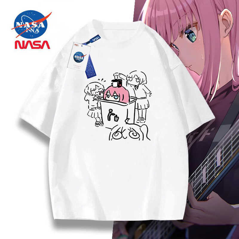 NASA波奇酱cos动漫孤独摇滚联名重磅T恤学生二次元宽松短袖男女夏