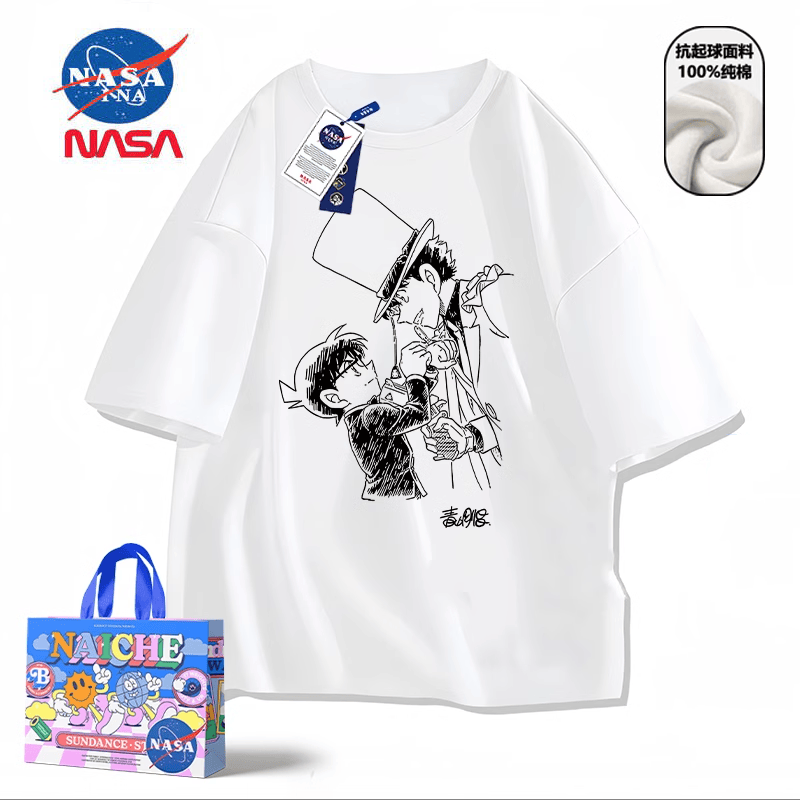NASA动漫联名名侦探柯南短袖T恤