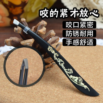 不锈钢斜口眉夹眉钳眉毛夹 拔胡子拔毛夹子镊子胡须眉剪眉钳包邮