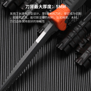 战术野营军刀高硬度荒野求生高硬度随身刀具户外防身直刀开刃刀鞘