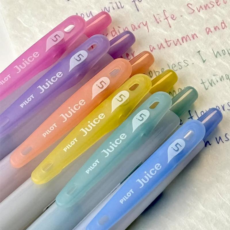 日本Pilot百乐Juice果汁笔淡雅限定彩色手账笔做笔记用按动中性笔
