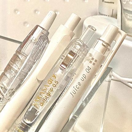 日本ZEBRA斑马中性笔国誉联名奶白透明中性笔三菱uniball速干黑笔