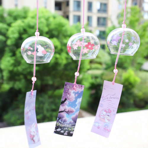 日式可爱樱花玻璃风铃家