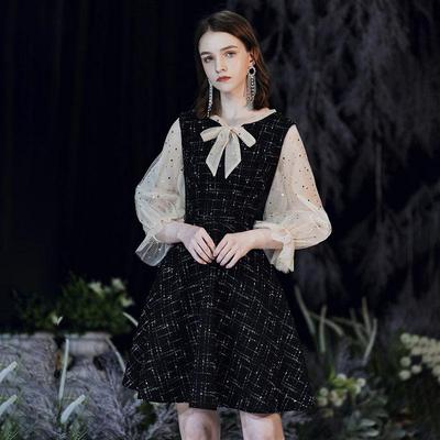 洋装小礼服女收腰显瘦气质连衣裙