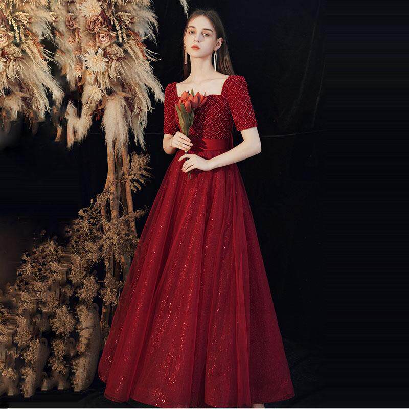 敬酒服新娘结婚修身显瘦礼服长裙