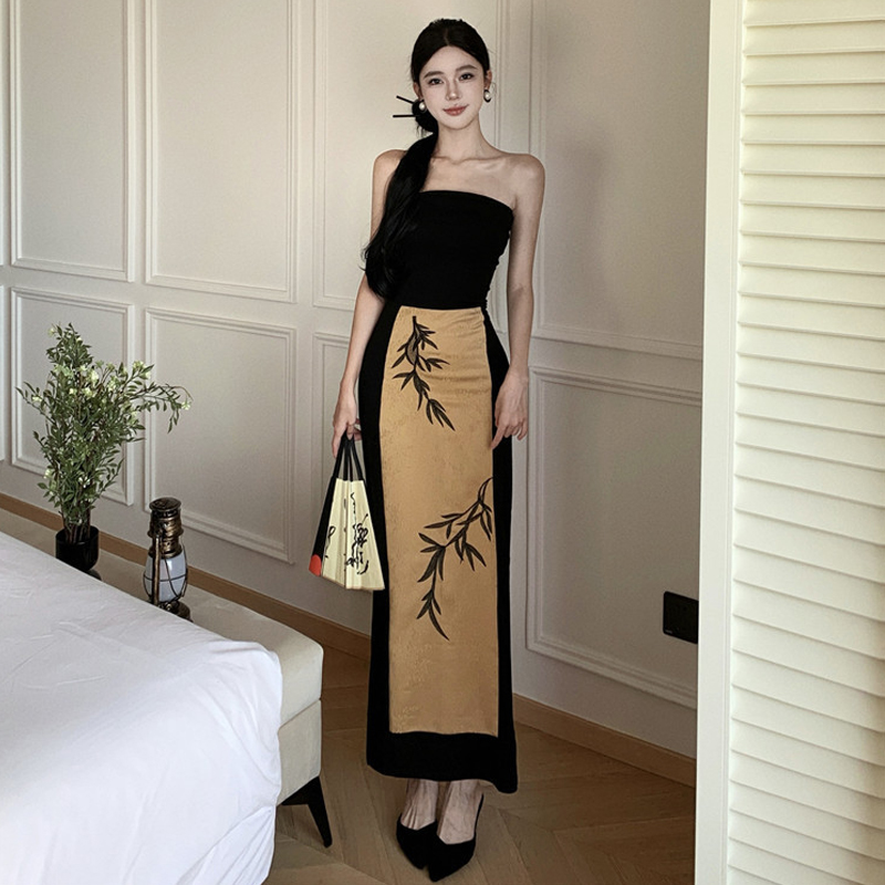 小众长裙宴会礼服新中式国风裙子