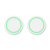 (No. 25) Green Circle on White Background (Pair)