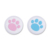 (No. 02) White Background Powder + White Background Blue Cat Claws (Pair)