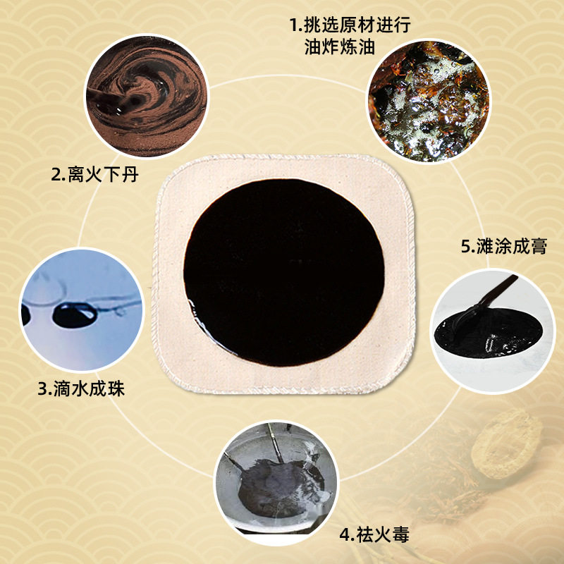 传统手工黑膏药14*14cm颈椎肩周腰椎腿痛贴老黑膏代加工