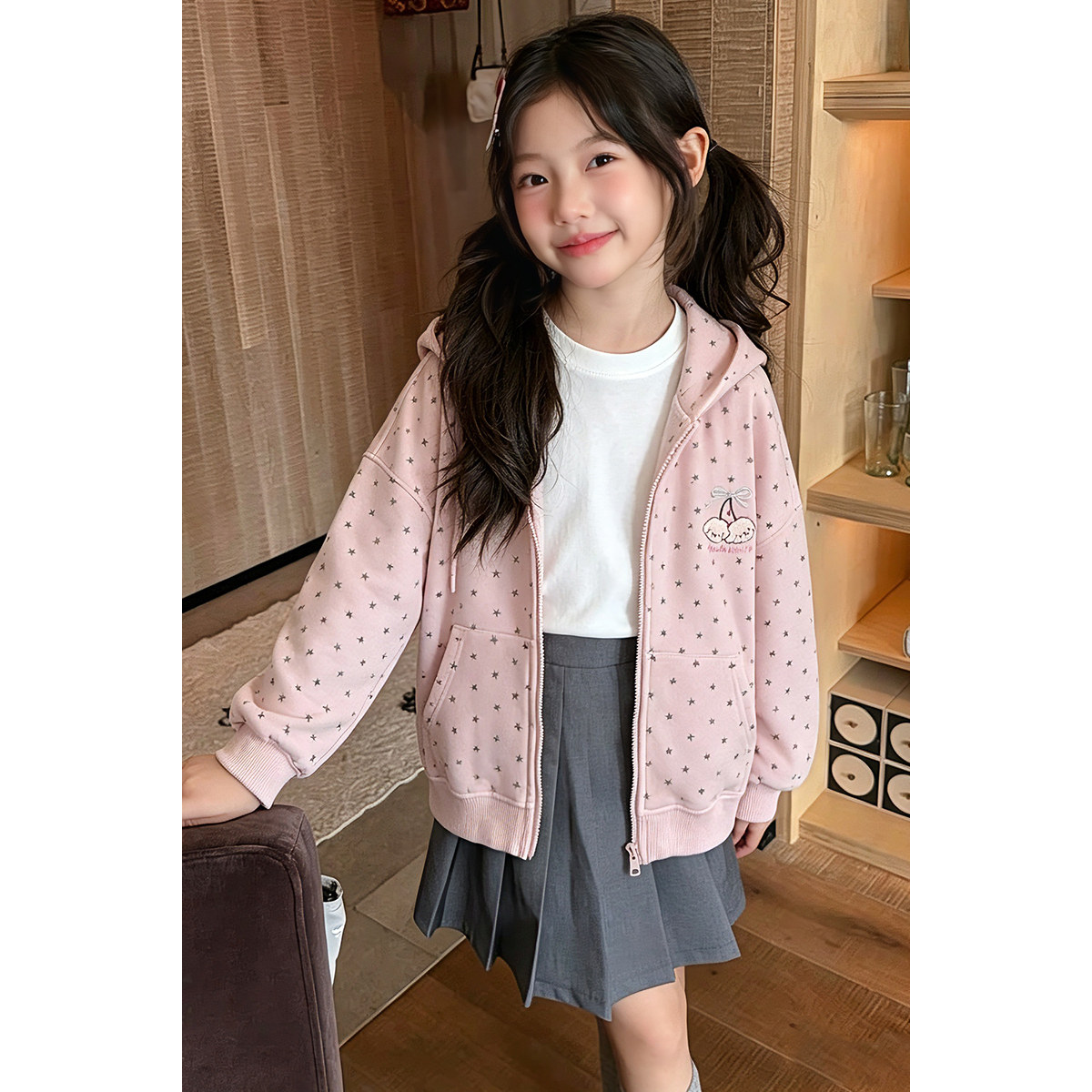 韩国女童2026春秋季新款女童外套儿童棒球服秋款洋气长袖上衣开衫