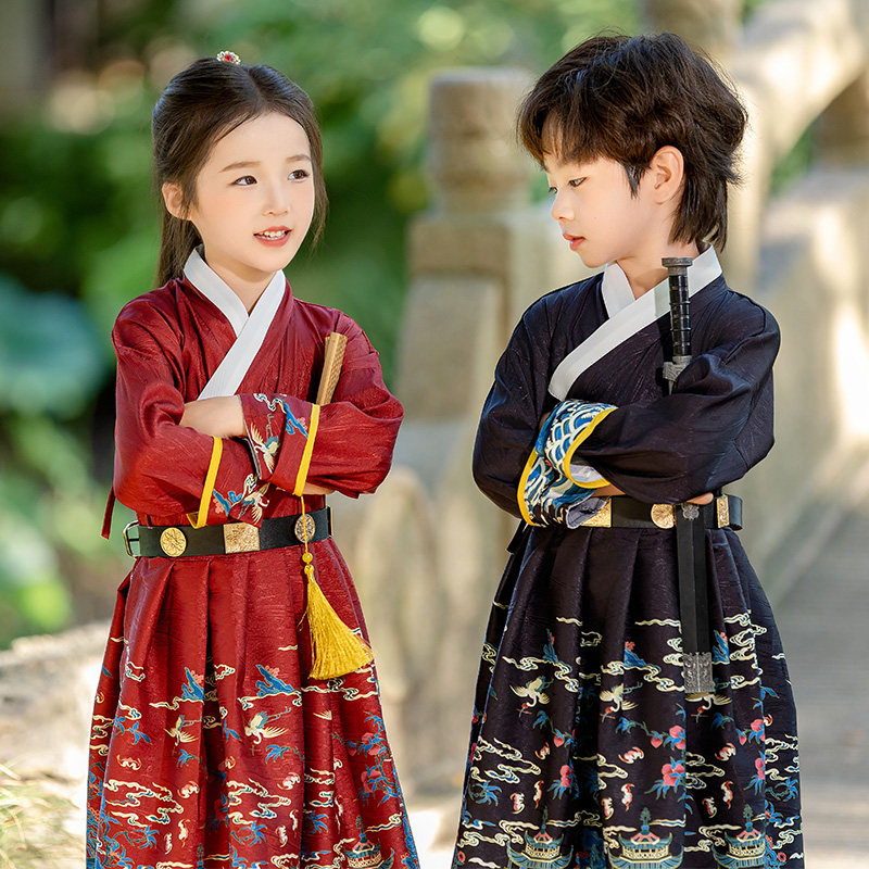 中国风帅气薄款飞鱼服男童汉服