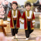 新款 新疆哈萨克回族儿童舞蹈表演演出服 维吾尔族少数民族男童服装