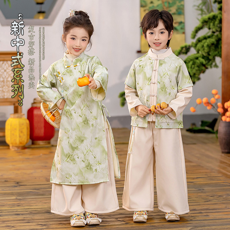 儿童汉服男童女童改良旗袍裙