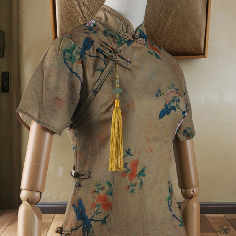 悠哉-旗袍压襟挂件汉服古风发簪饰品扇坠笛穗包挂高档流苏民族风
