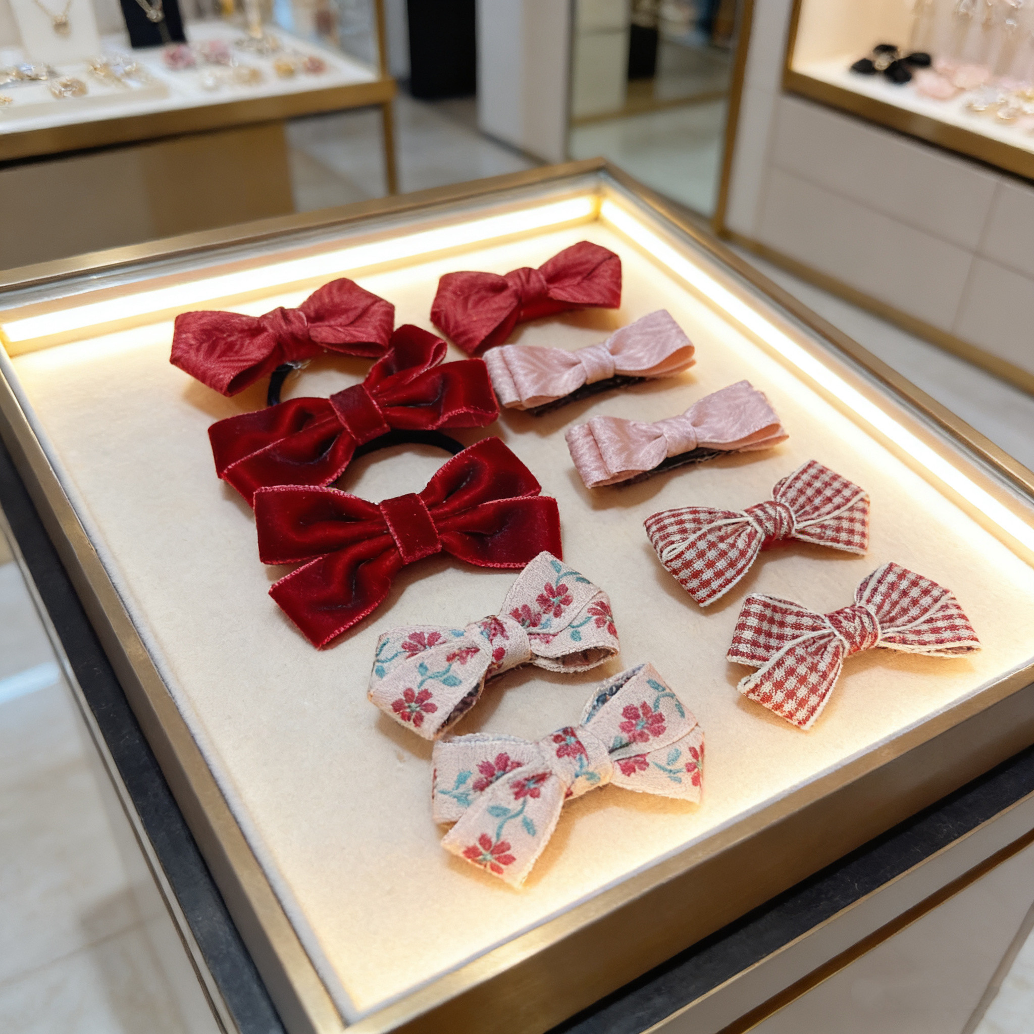 儿童发饰蝴蝶结全包布发夹婴幼儿发卡刘海夹碎花边夹新年过年发绳,童装/婴儿装/亲子装,发饰,淘宝优惠券,粉丝福利购,淘宝优惠卷